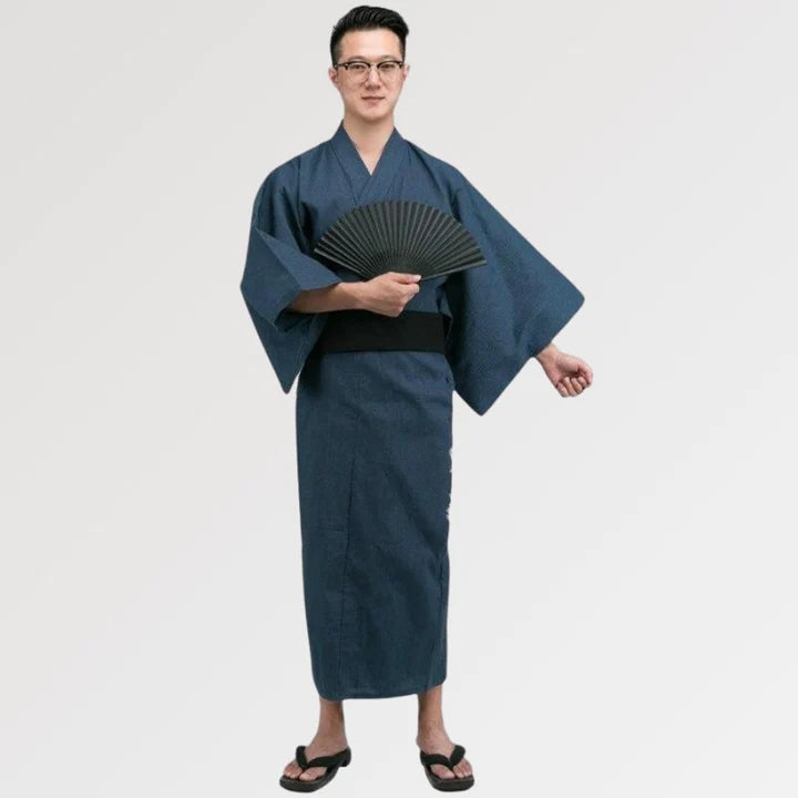 Yukata Homme bleu