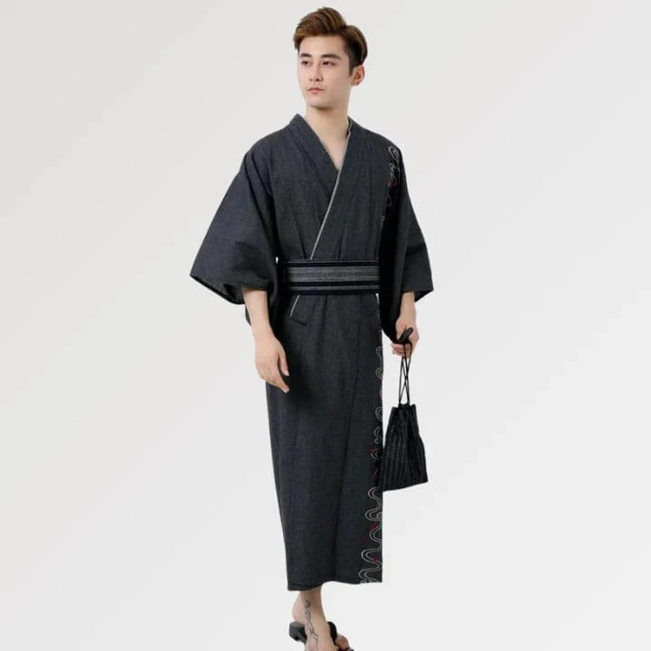 Yukata Homme noir design
