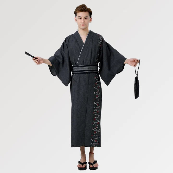 Yukata Homme noir design