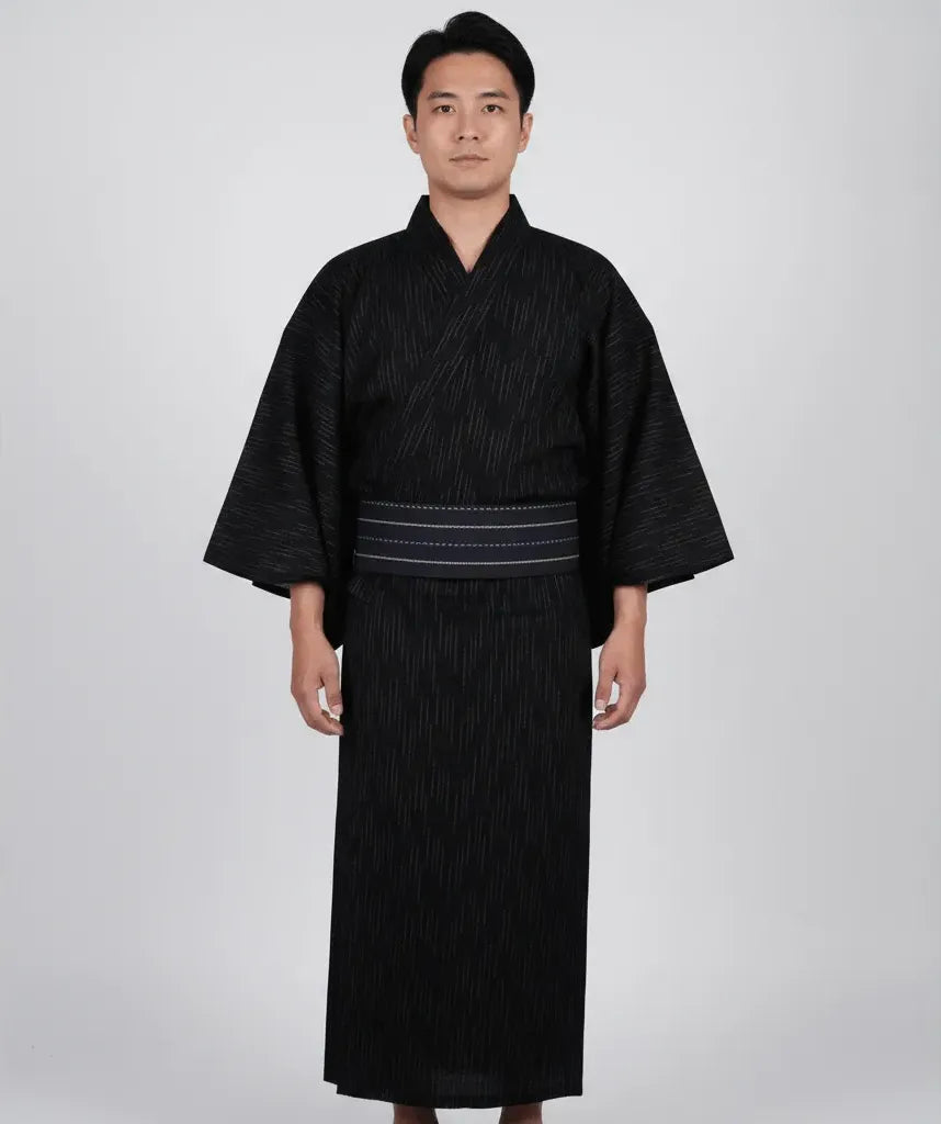 Yukata Homme noir traditionnel
