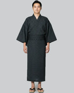 Yukata Homme bleu rayé