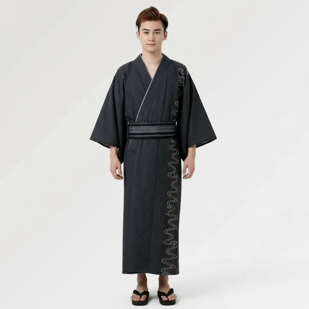 Yukata Homme noir design
