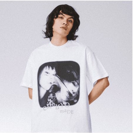 S / Blanc T-shirt japonais fantome