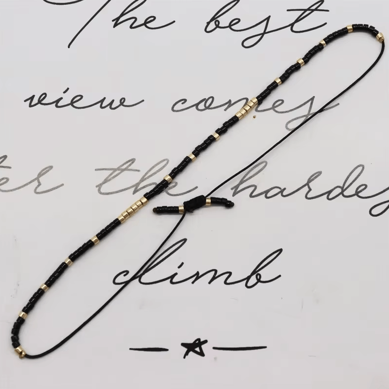 Bracelet miyuki 1 rang noir