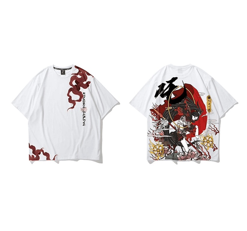 Blanc / XS T-shirt streetwear japonais