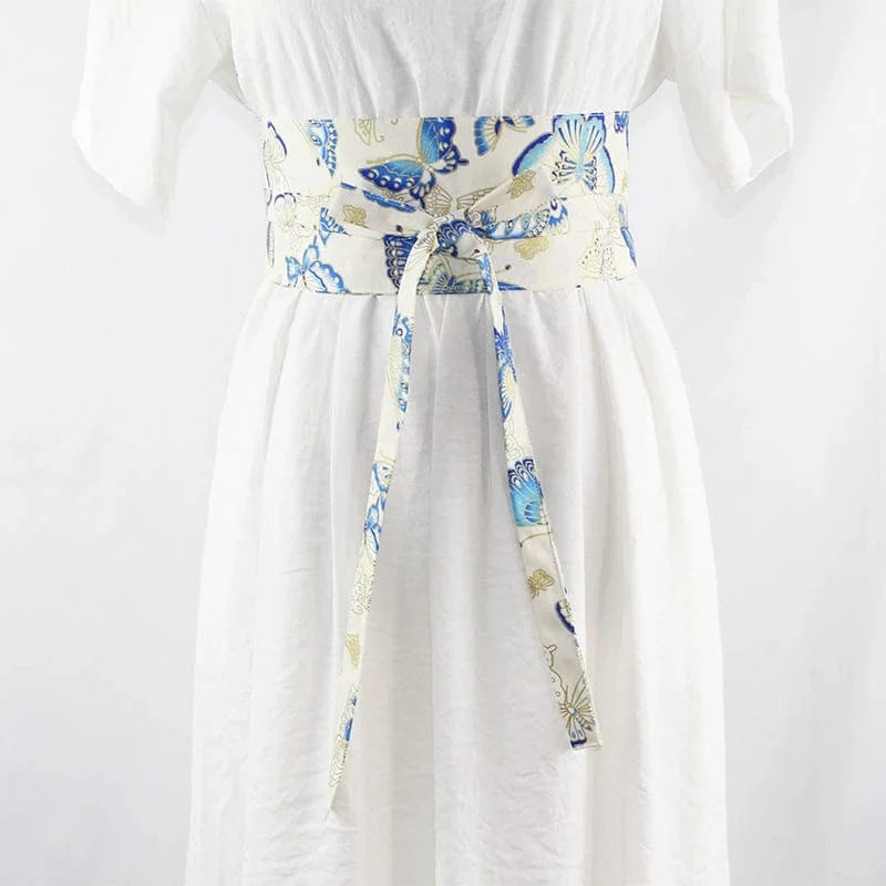 Ceinture obi blanche