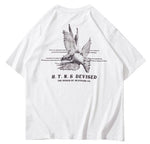 S / Blanc T-shirt japonais colombe