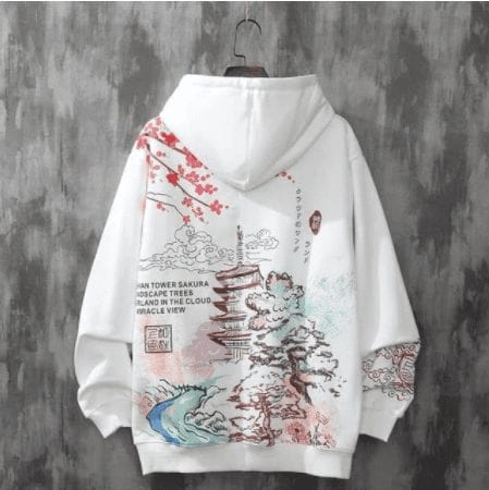 XS / Blanc Sweatshirt temple japonais