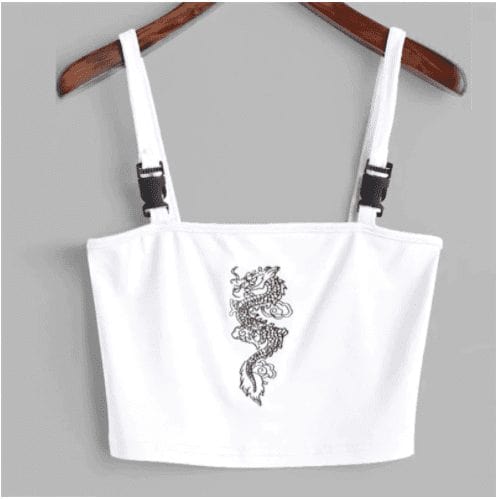 S / Blanc Crop-top streetwear