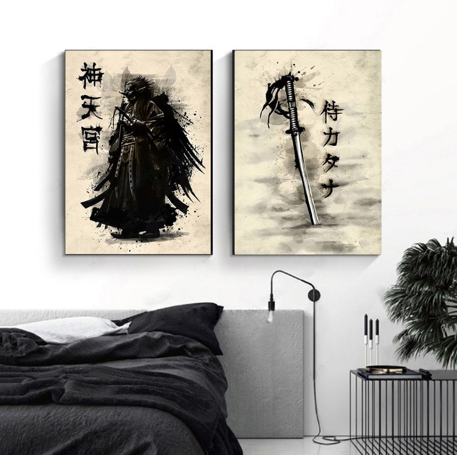 Estampe japonaise guerrier