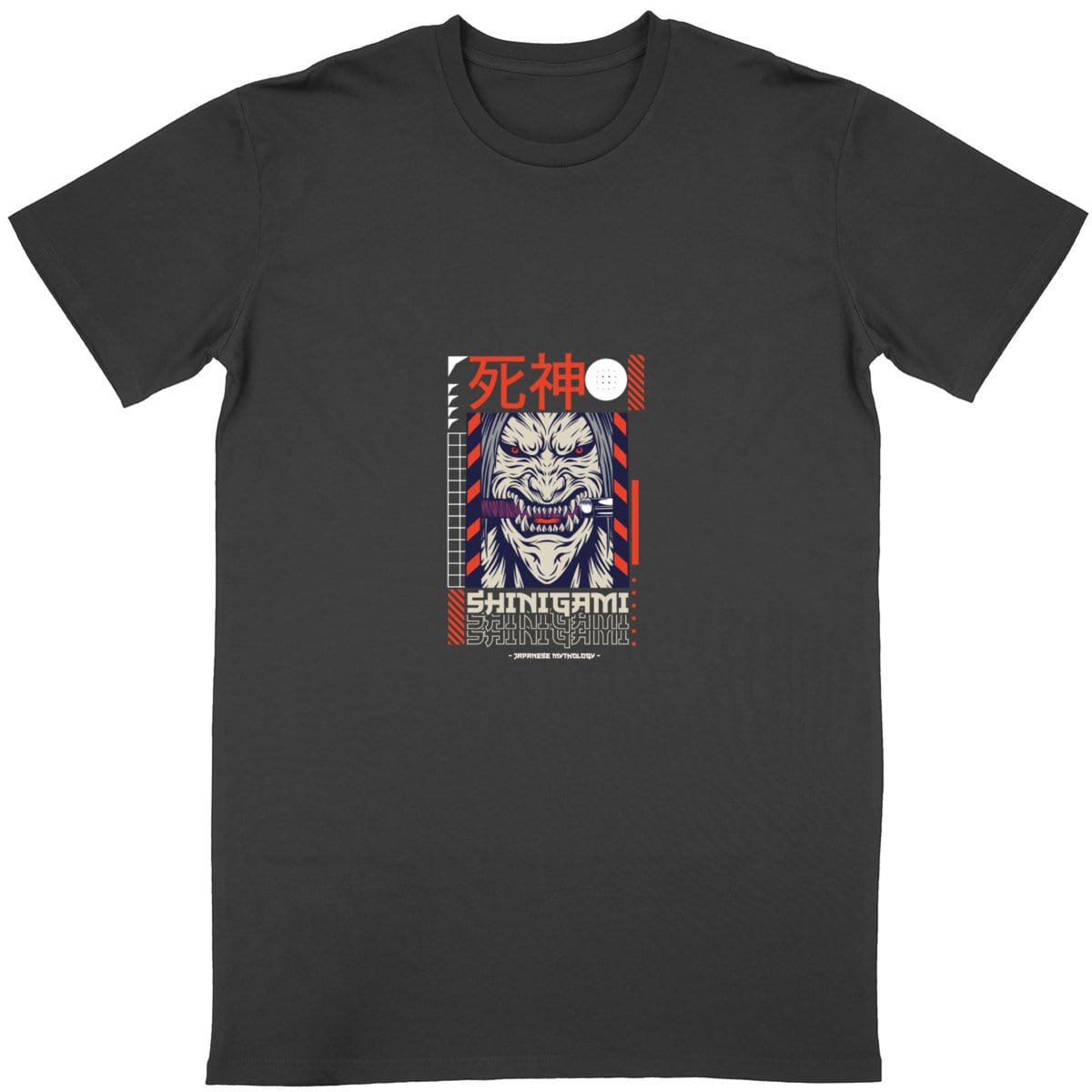 Noir / S T-shirt Japonais Shinigami