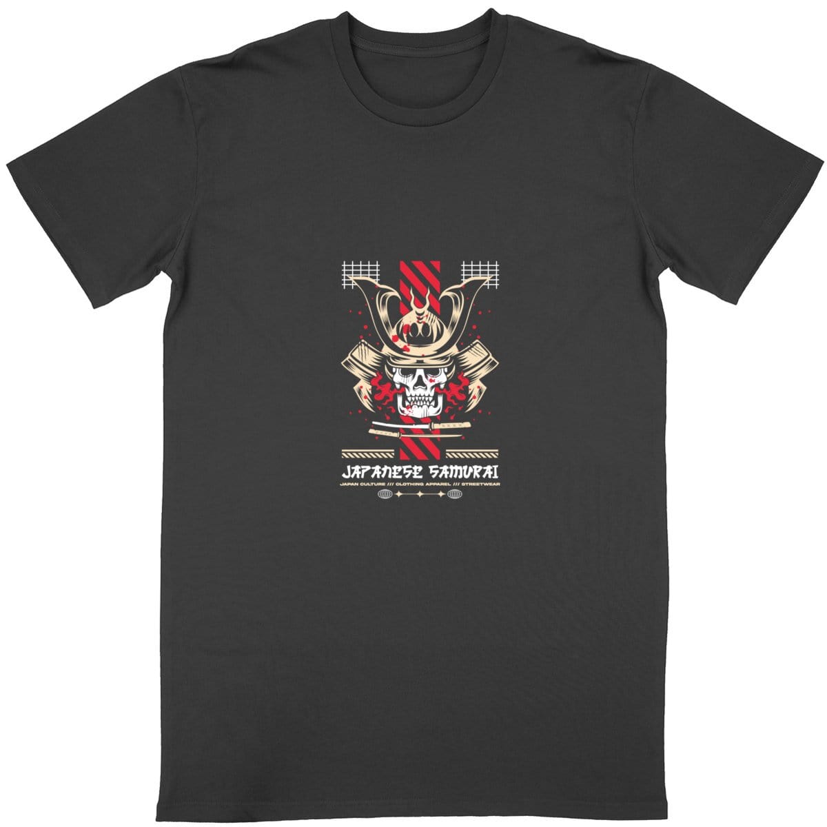 Noir / S T-shirt Japanese Samourai