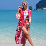 Kimono plage rouge