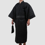 Yukata Homme noir rayure