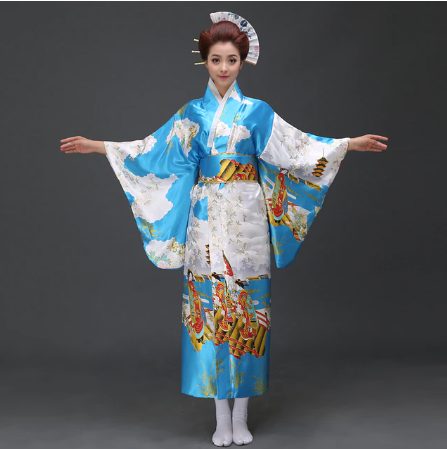 Kimono traditionnel Bleu Japon