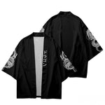 Haori Homme Japonais Noir Dragon