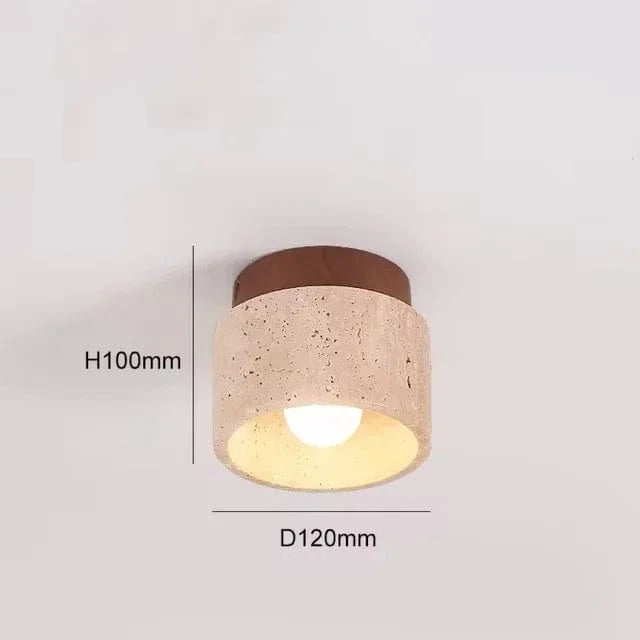 Marron / A Plafonnier cylindrique Japonais