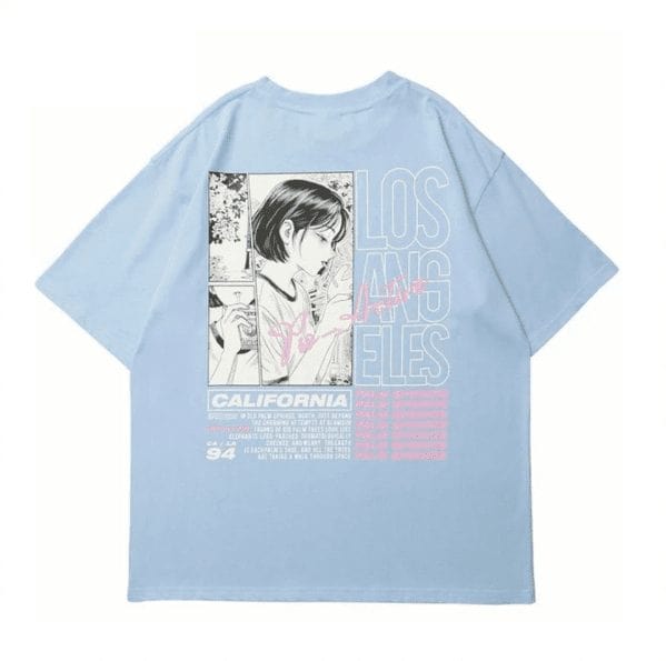 S / Bleu T-shirt japonais los angeles