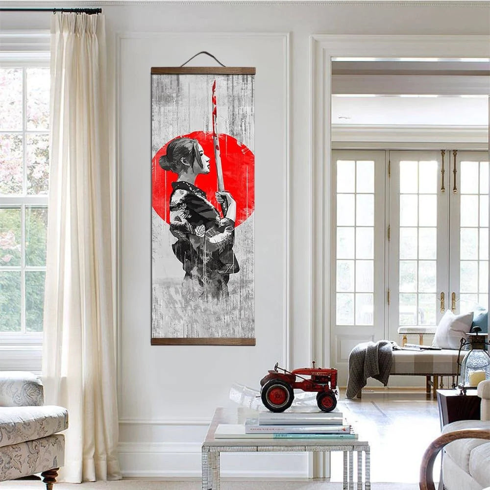 Tableau japonais Katana geisha