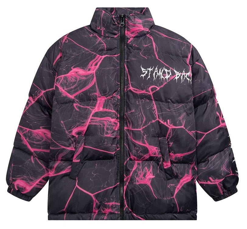 Doudoune japonaise Stand back rose