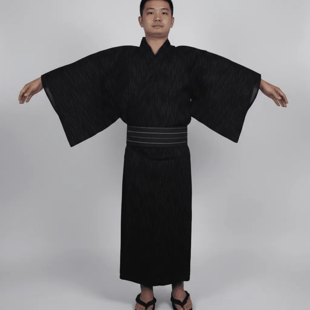 Yukata Homme noir traditionnel