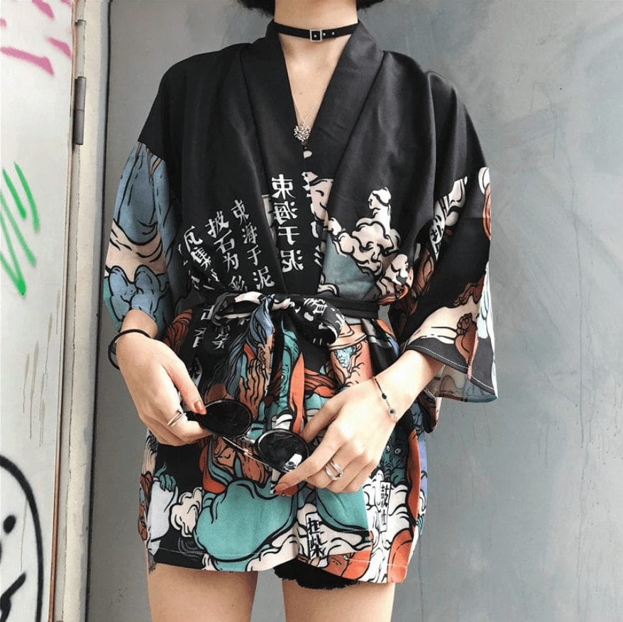 Kimono court femme